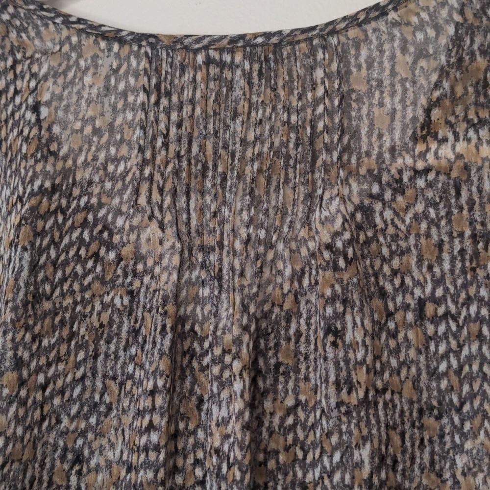Joie Suzatta Silk Leopard Print Blouse Small - Picture 8 of 9